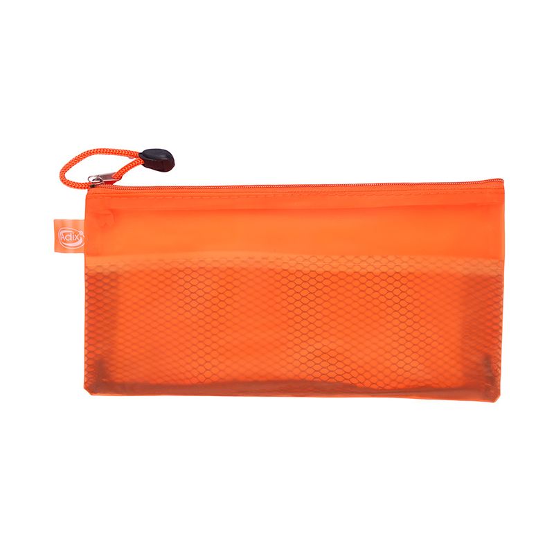ADIX - Estuche Escolar PVC Naranjo 23x12cm Adix