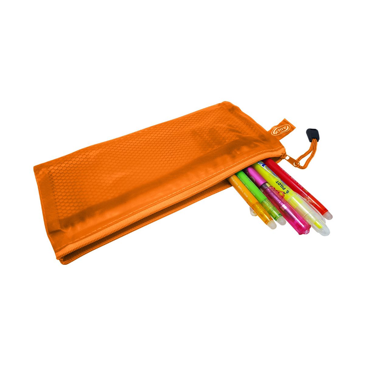 ADIX - Estuche Escolar PVC Naranjo 23x12cm Adix