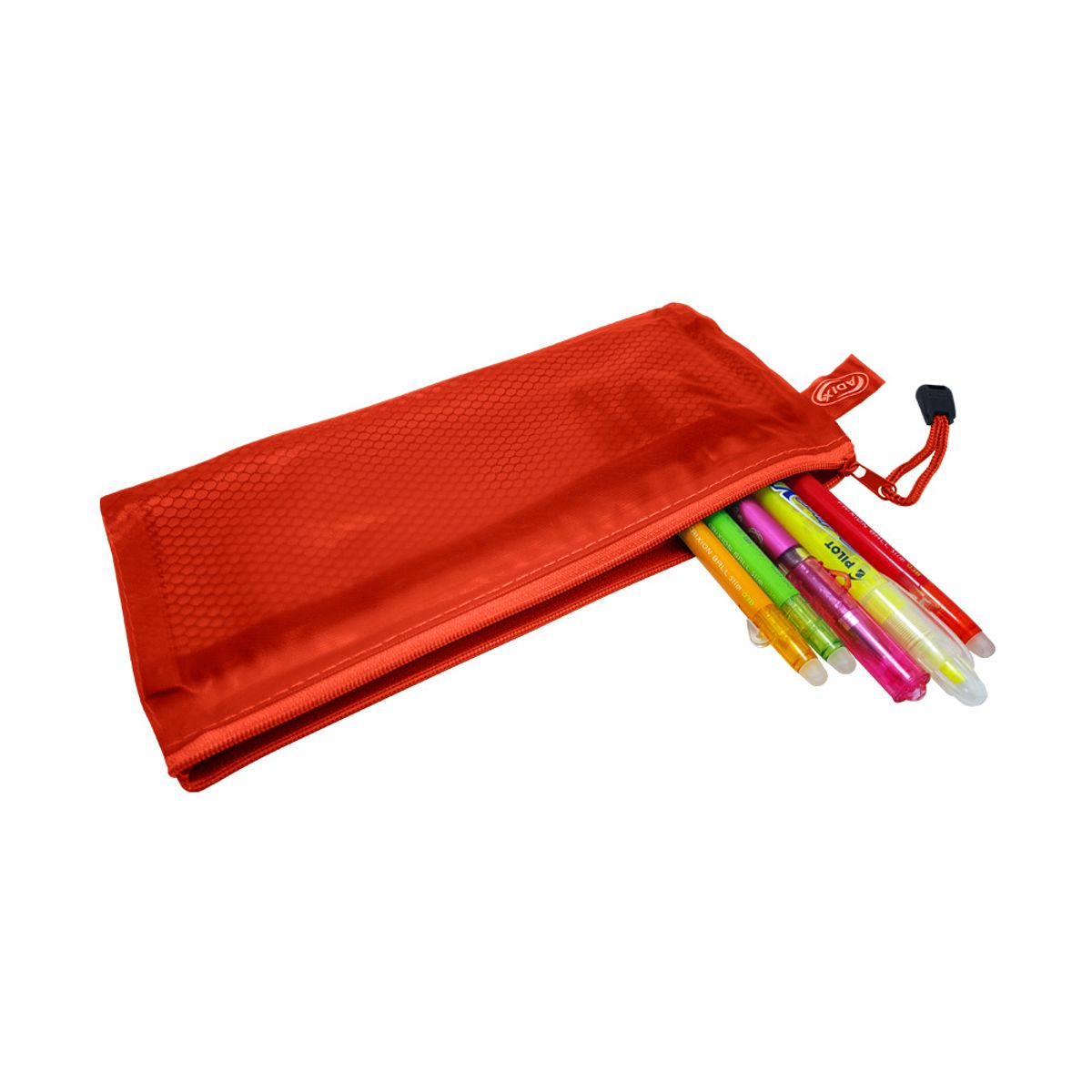 ADIX - Estuche Escolar PVC Rojo 23x12cm Adix