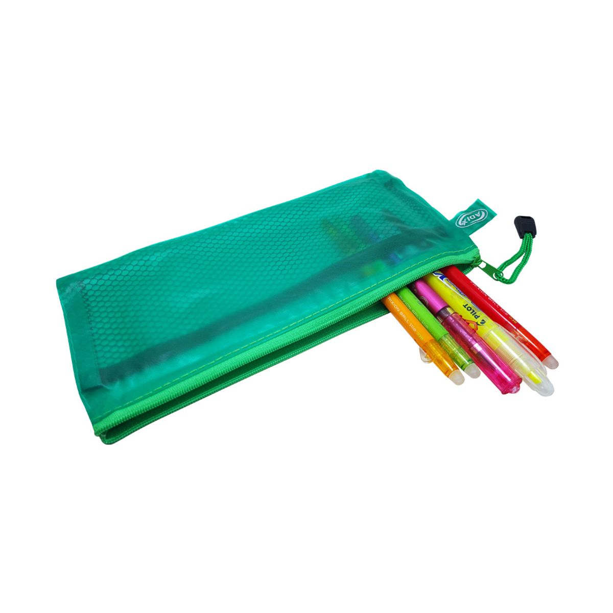 ADIX - Estuche Escolar PVC Verde 23x12cm Adix