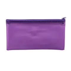 ADIX - Estuche Escolar PVC Translúcido Violeta 22x11cm