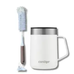 CONTIGO - Taza Mug Con Asa Streeterville 414 Ml Salt Coleman + Cepillos