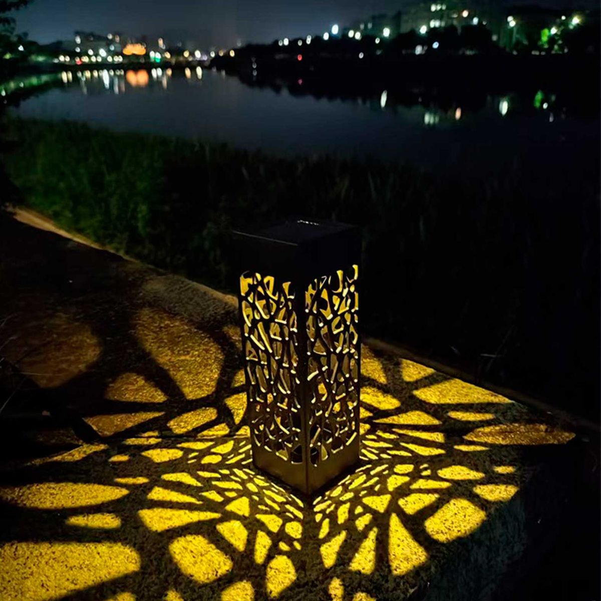 GENERICO - Pack 6 Estacas Solares LED Jardín Exterior Negro