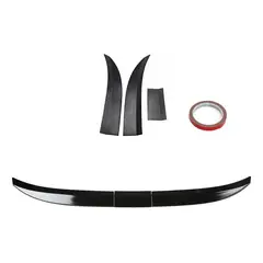 GENERICO - Aleron Lip Spoiler Universal Negro Brillante + Rojonegro