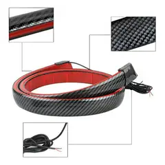 GENERICO - Alerón Lip Spoiler Fibra De Carbono Maleta Con Luz Auto