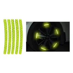GENERICO - Pegatinas Reflectantes X14 Para Llantas Auto Moto Bicicleta