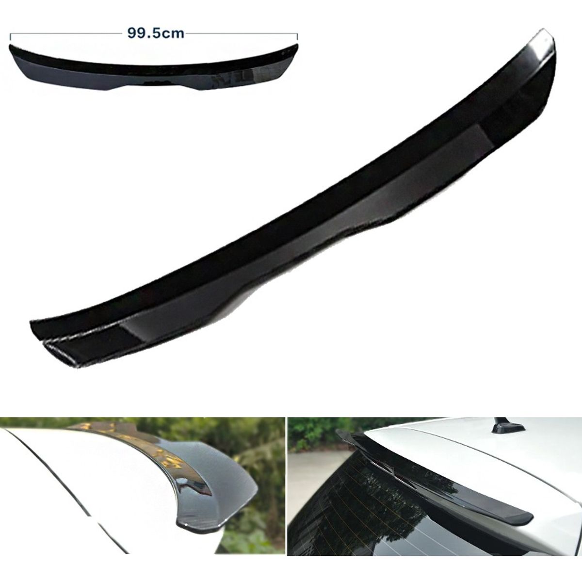 GENERICO - Aleron Lip Spoiler Maleta Negro 995cm Para Auto