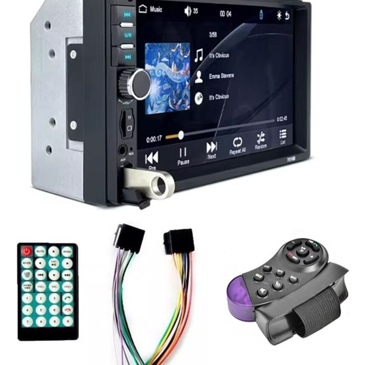 GENERICO - Radio Pantalla Full Hd 1080p Auto Usb Sd Bluetooth 7
