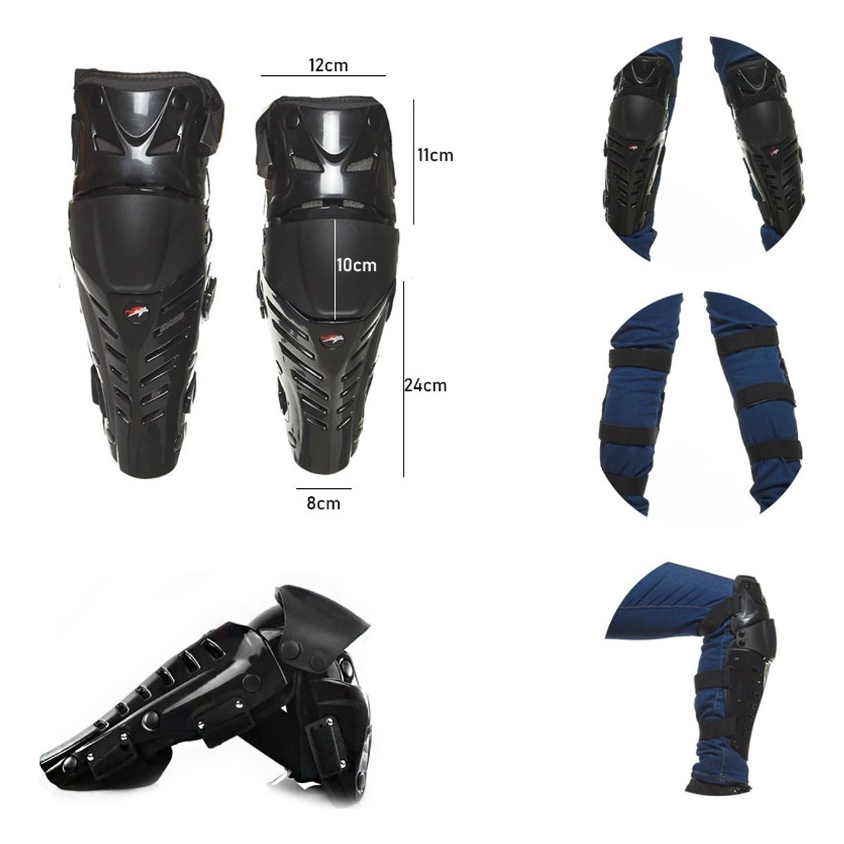 GENERICO - Rodilleras Protección Deportivas Moto Articulada