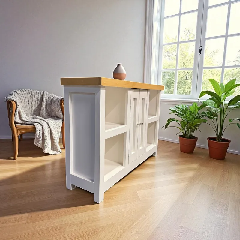 GENERICO - Buffet de madera 120x35x90 color Blanco Miel