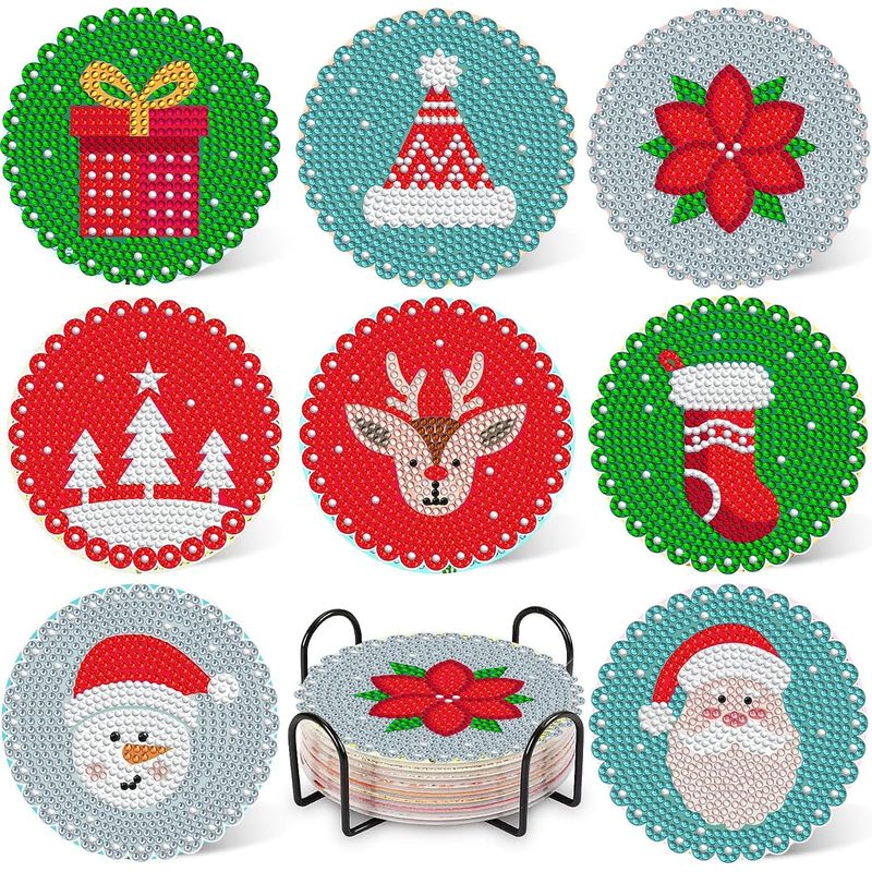 ATURE - Set Juego 8u Posavasos Para Pintar Rellenar Con Diamantes