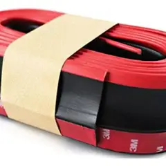 GENERICO - Alerón Lip Spoiler Delantero Auto Negro+rojo