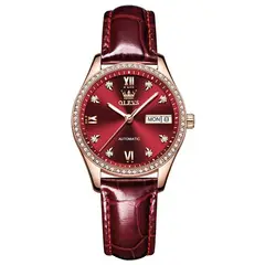 STARTECHOFFICE - Reloj Automático de Lujo Elegante para Mujer con Correa de Cuero