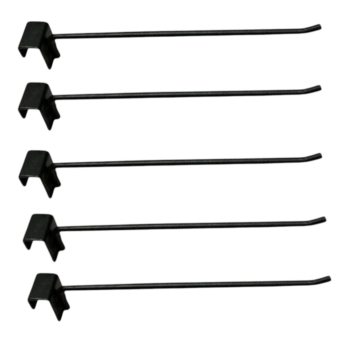 GENERICO - Set 20 Ganchos de Metal Negro para Barra 40cm Gms