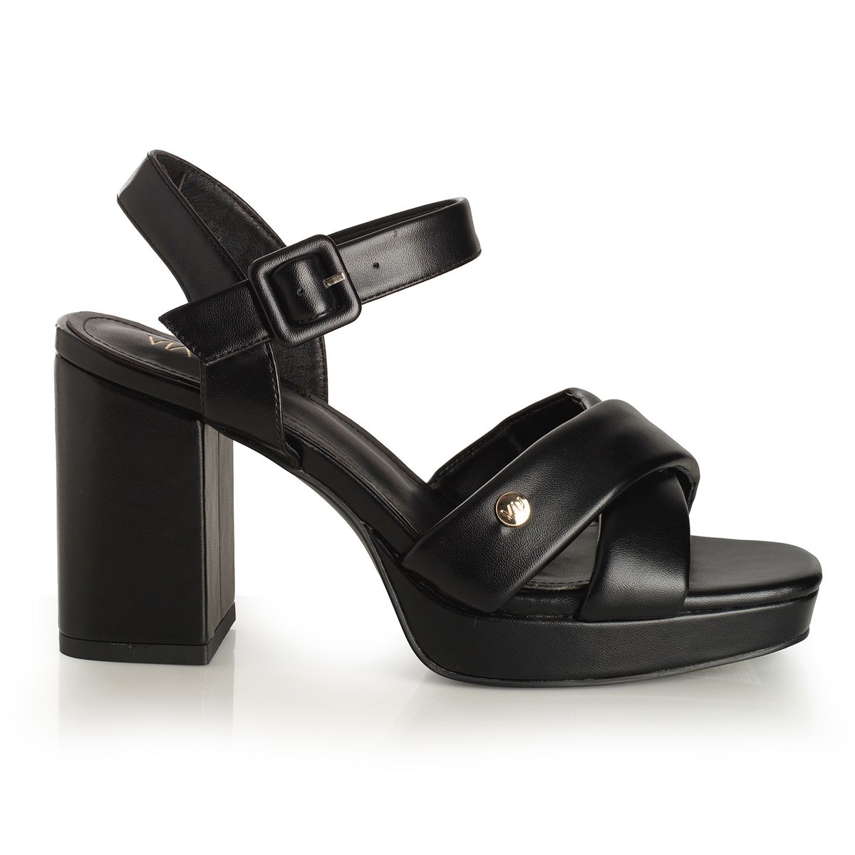 VIA UNO - Sandalia Mujer Via Uno Negro 22633605