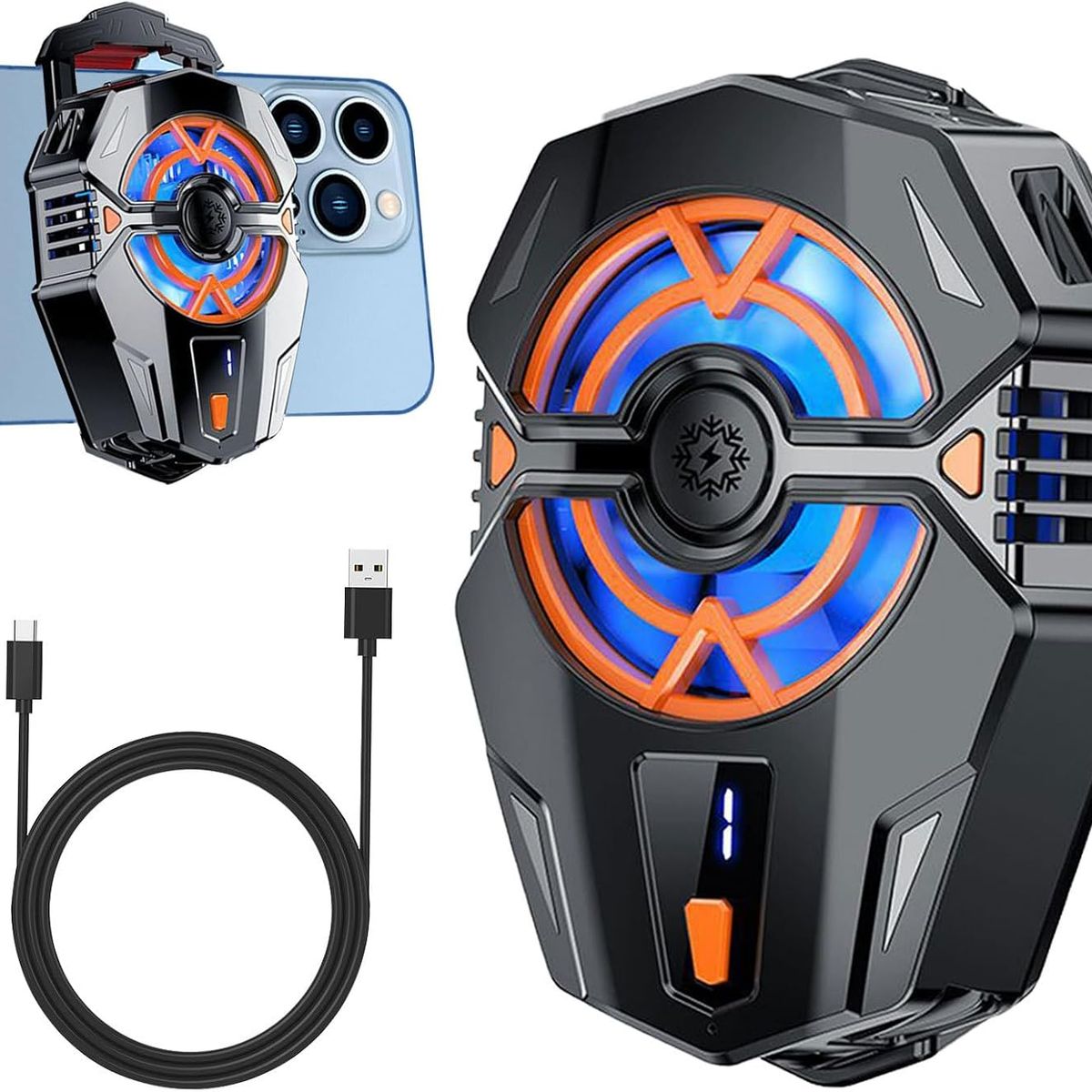 ATURE - Ventilador Radiador Enfriador Celular Pantalla Digital Usb-c