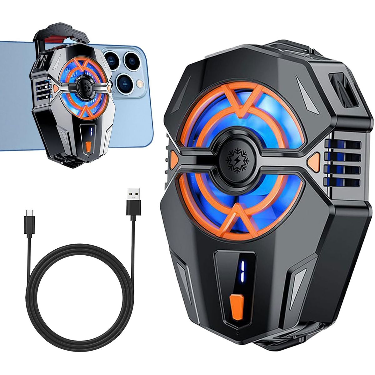 ATURE - Ventilador Radiador Enfriador Celular Pantalla Digital Usb-c