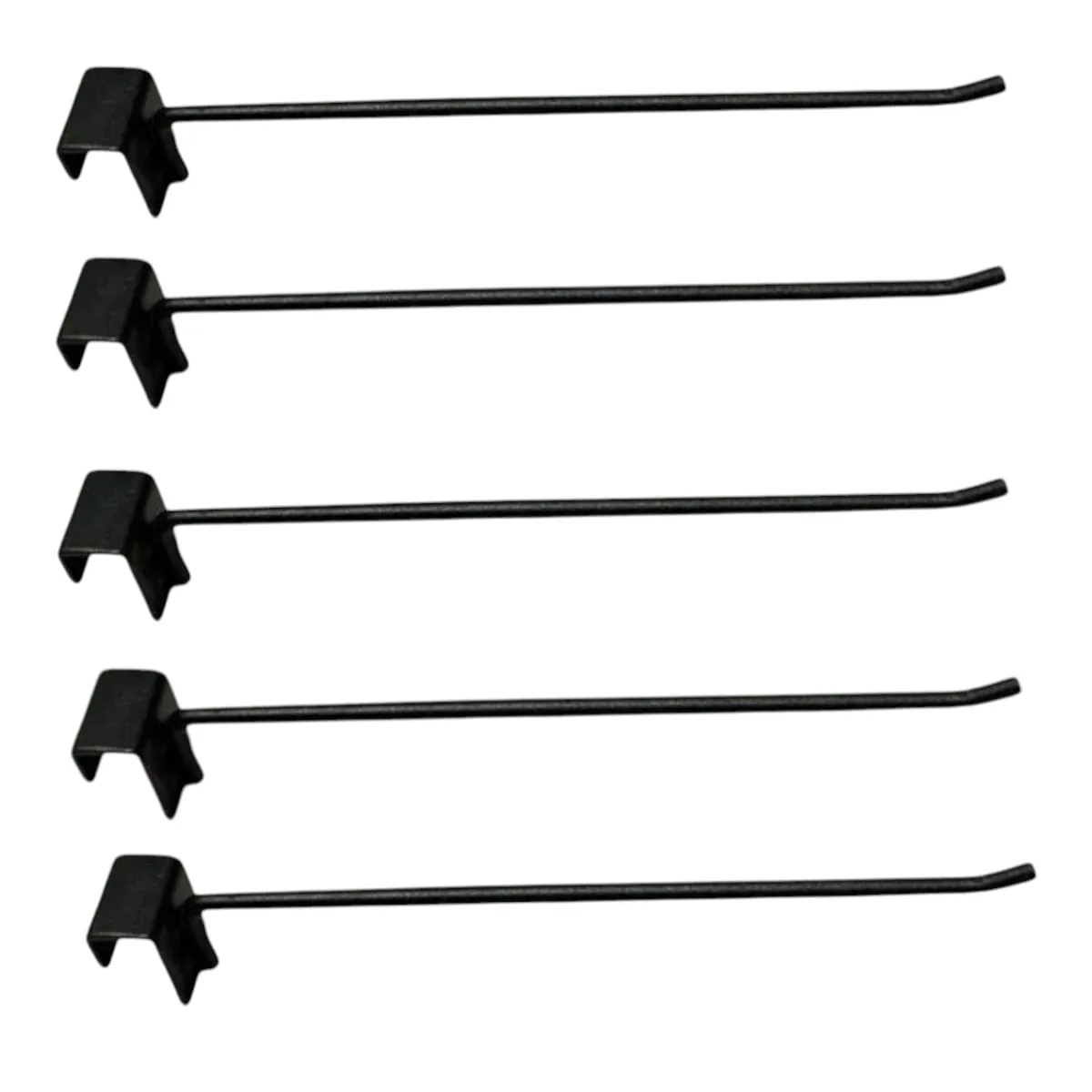 GENERICO - Kit 20 Ganchos de Metal Negro para Barra 35cm 7mm Gms