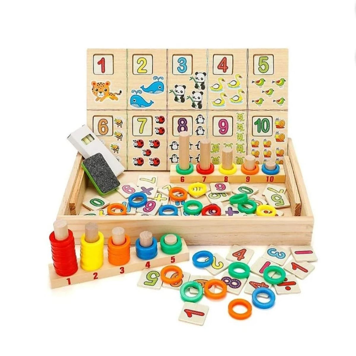 GENERICO - Juego De Aprendizaje Matematico De Madera