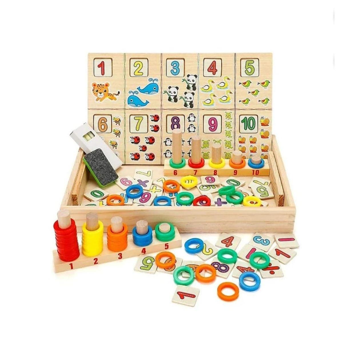 GENERICO - Juego De Aprendizaje Matematico De Madera