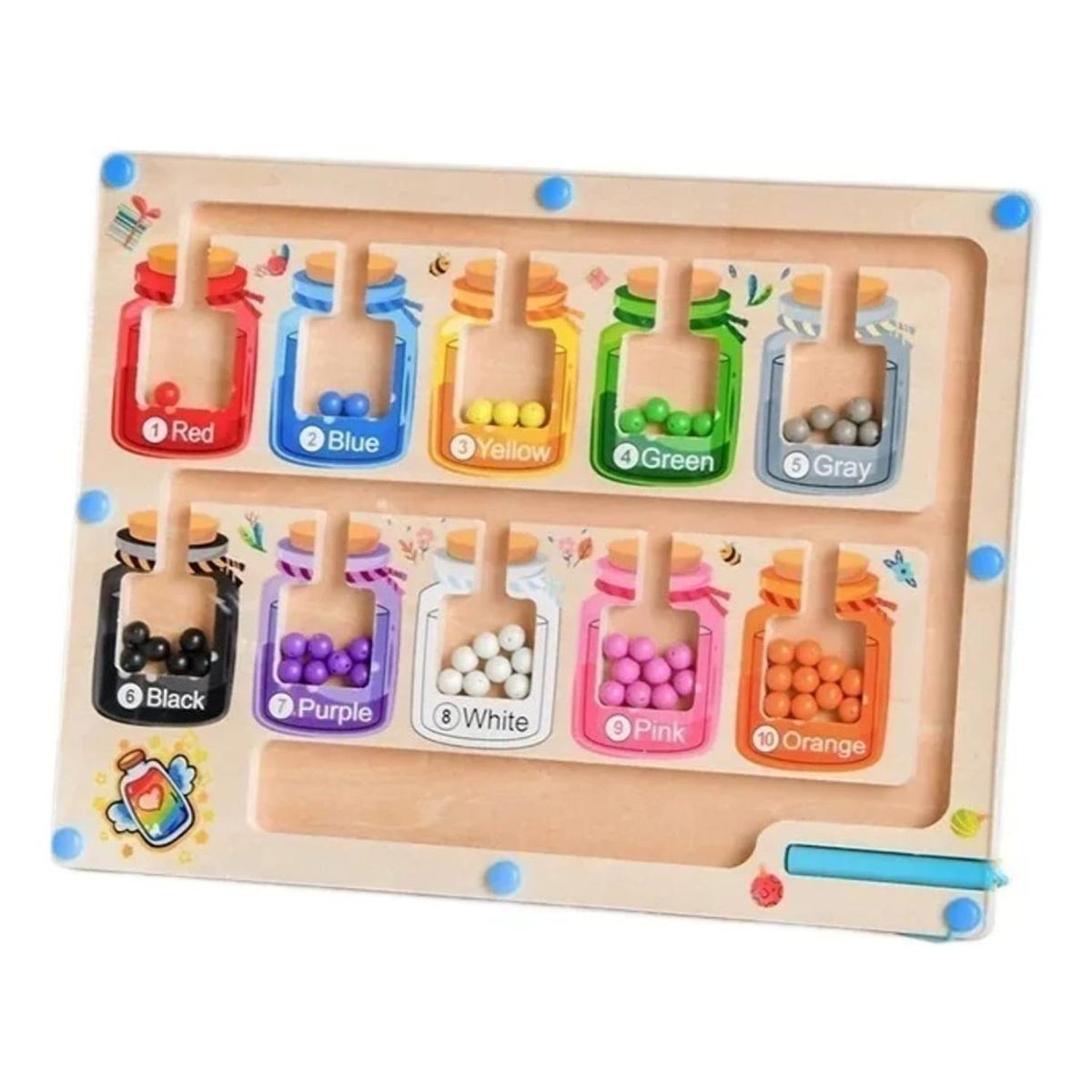 GENERICO - Juego Magnetico Para Contar Y Saber Los Colores