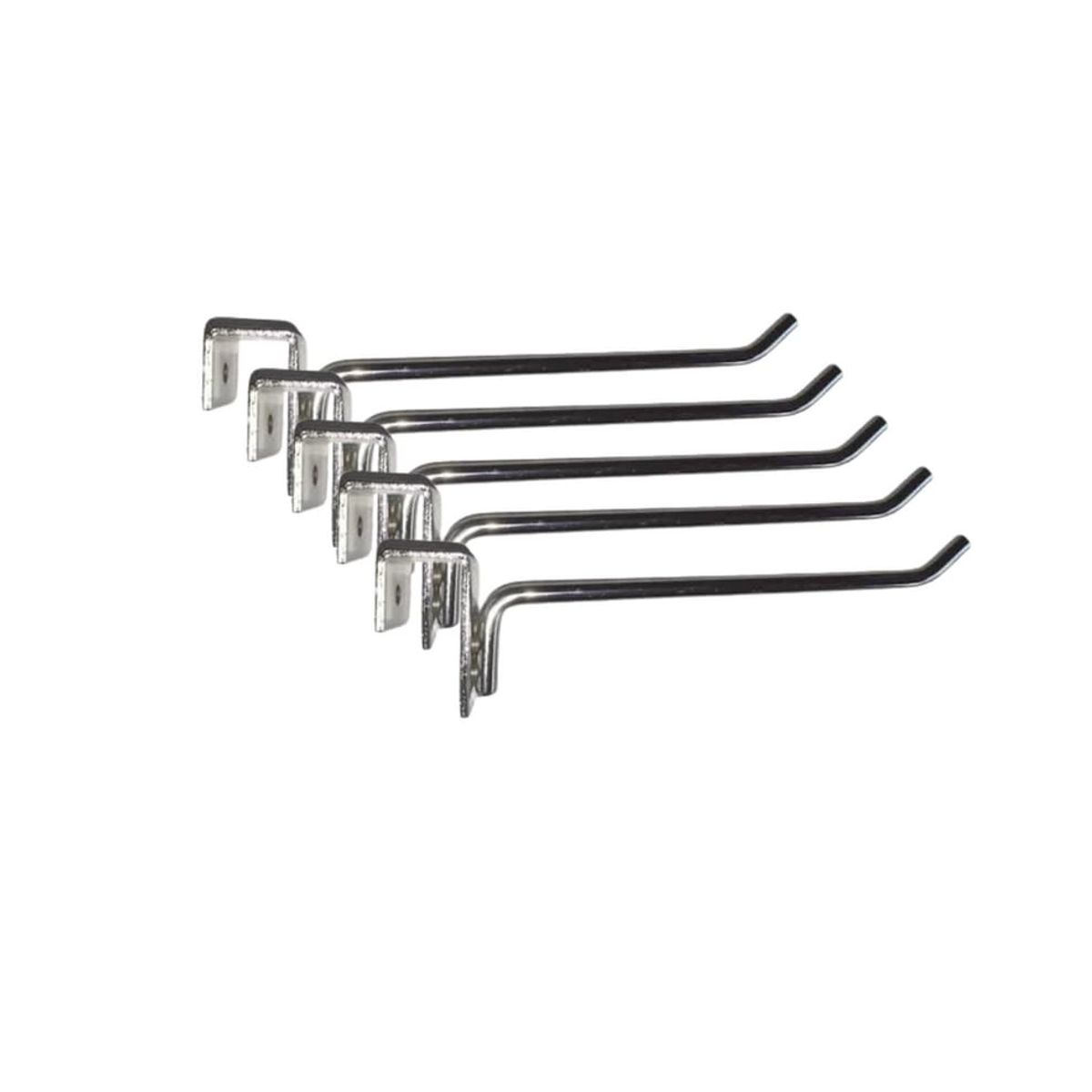 GENERICO - Pack 20 Ganchos de Metal para Barra 15cm Gms