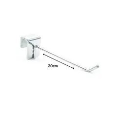 GENERICO - Pack 20 Ganchos de Metal para Barra 20cm Gms
