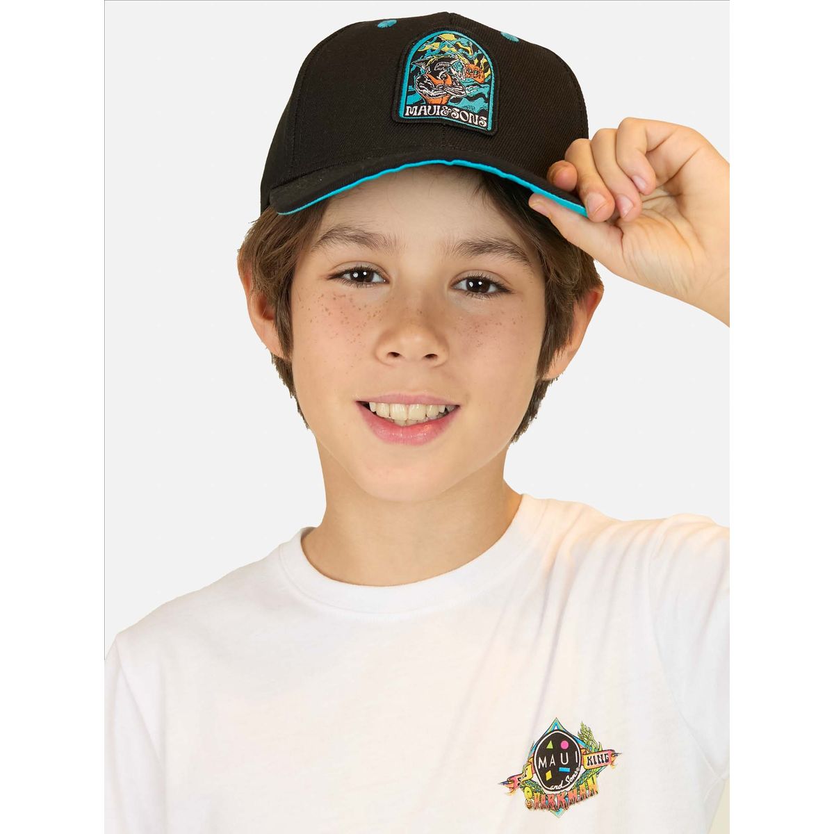 MAUI AND SONS - Jockey Canvas Sun & Shark Negro Niño Maui And Sons