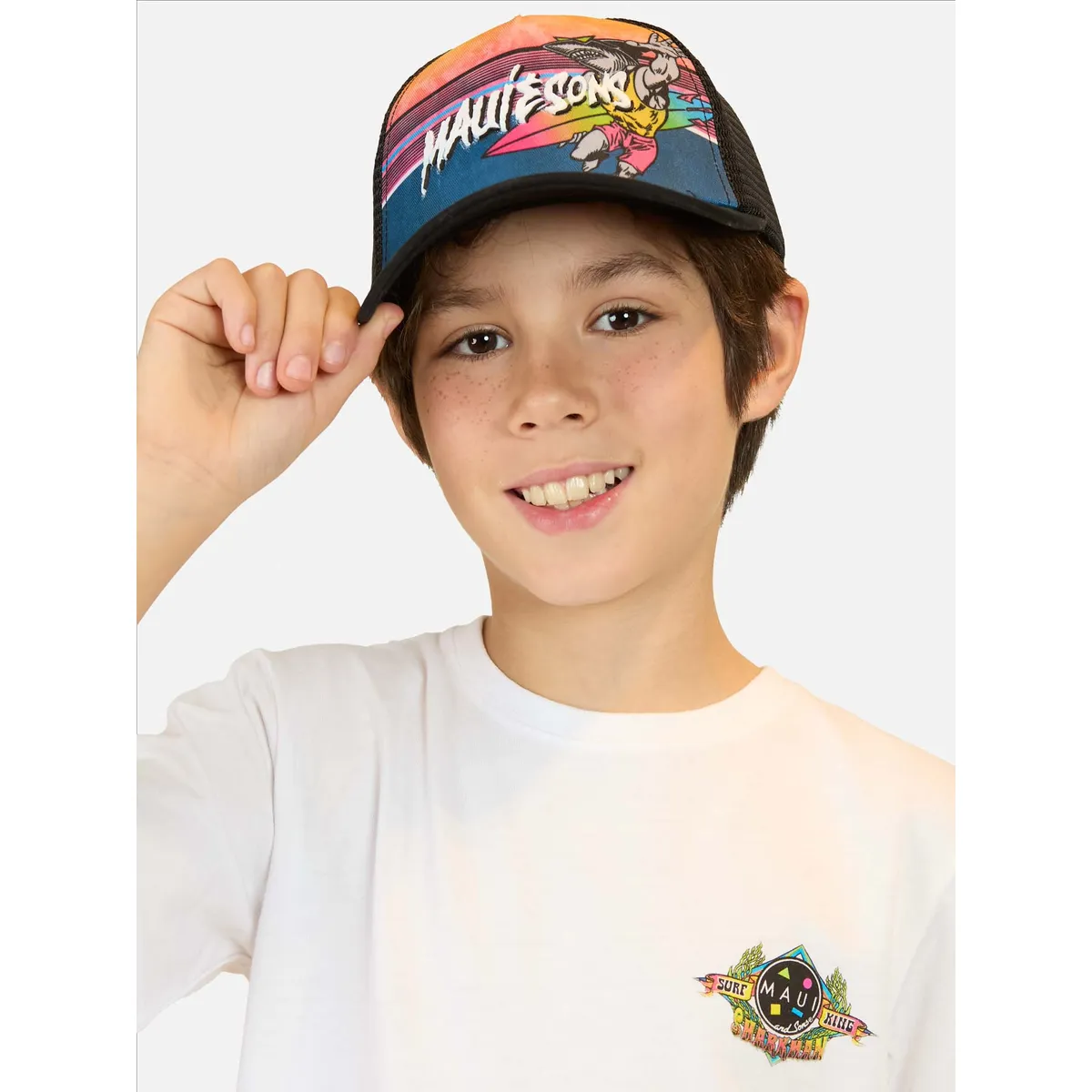 MAUI AND SONS - Jockey Mesh Lines shark Multicolor Niño Maui And Sons