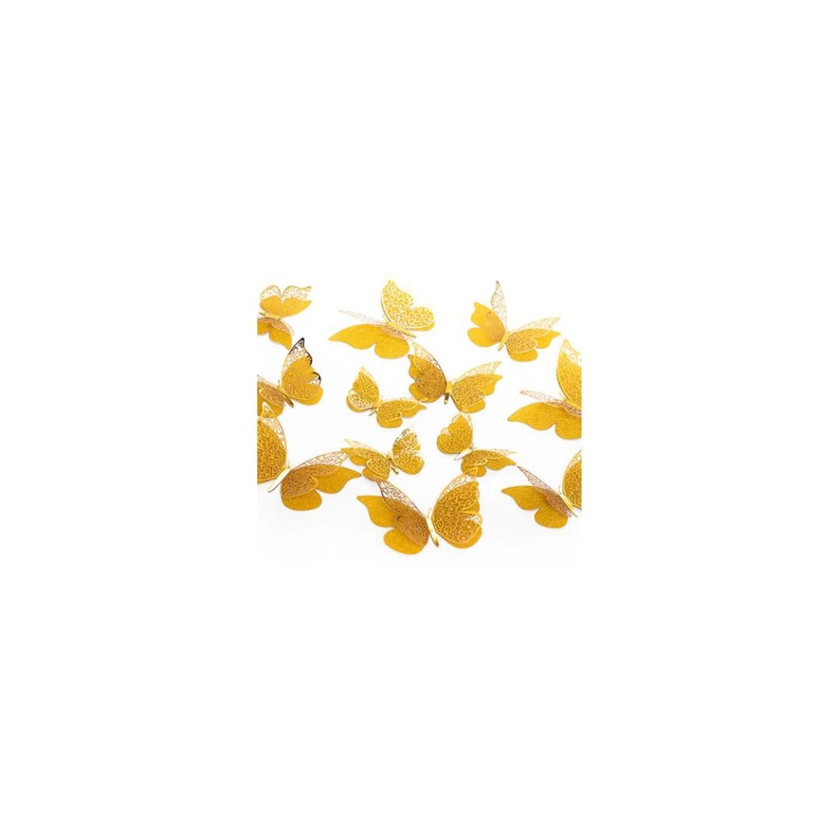 GENERICO - Deco Mariposa Amarillo 12 pcs