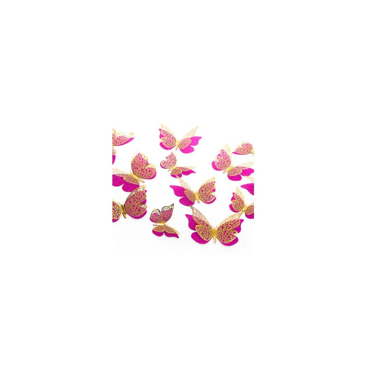 GENERICO - Deco Mariposa Fucsia 12 pcs