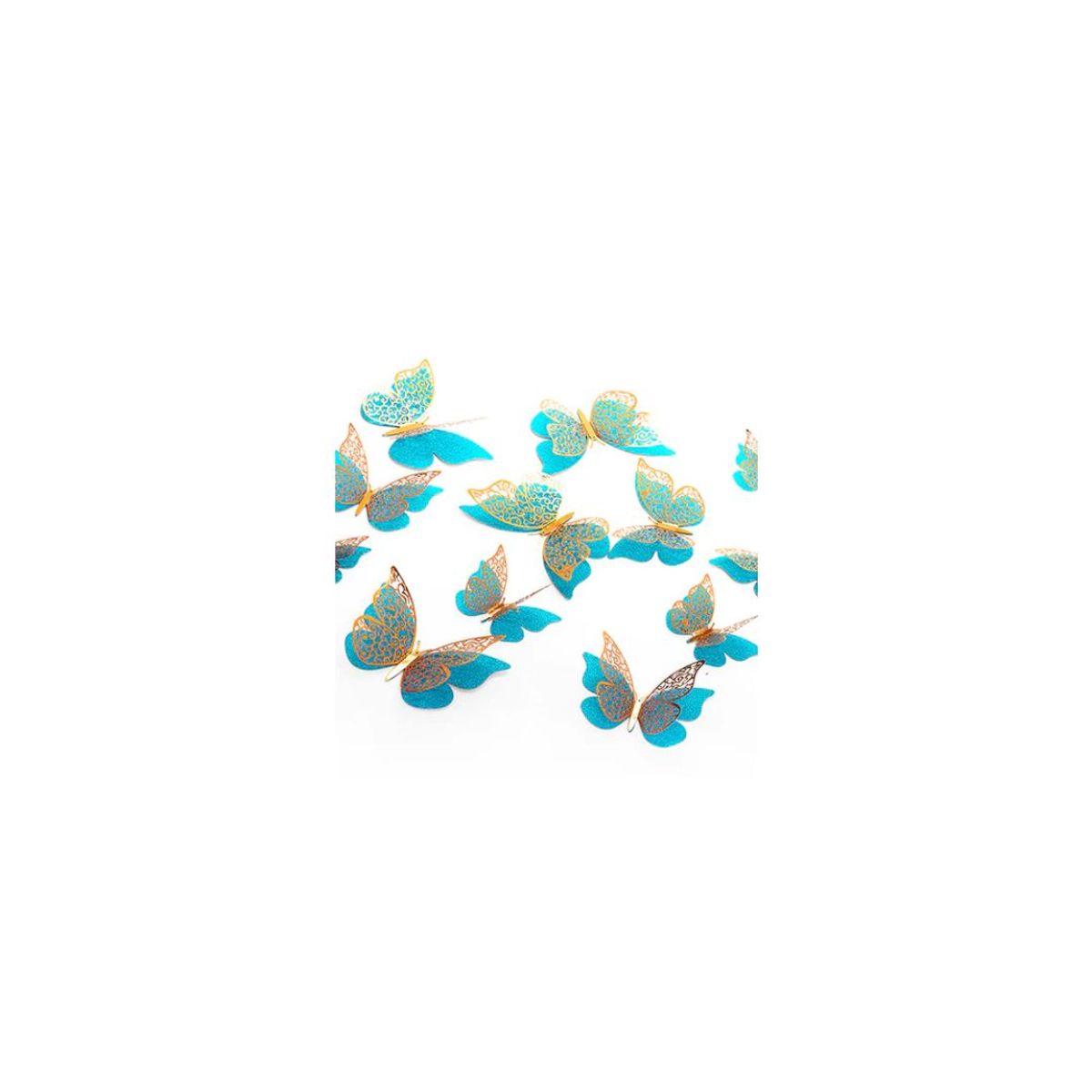 GENERICO - Deco Mariposa Turquesa 12 Pcs