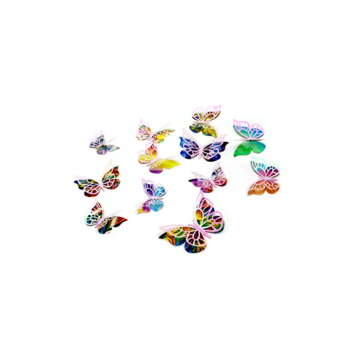 GENERICO - Deco Mariposas Mix Nacarado 12pcs
