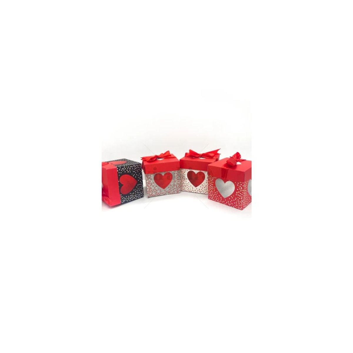 GENERICO - Caja De Regalo Pequeña Plegable Corazon 12 pcs