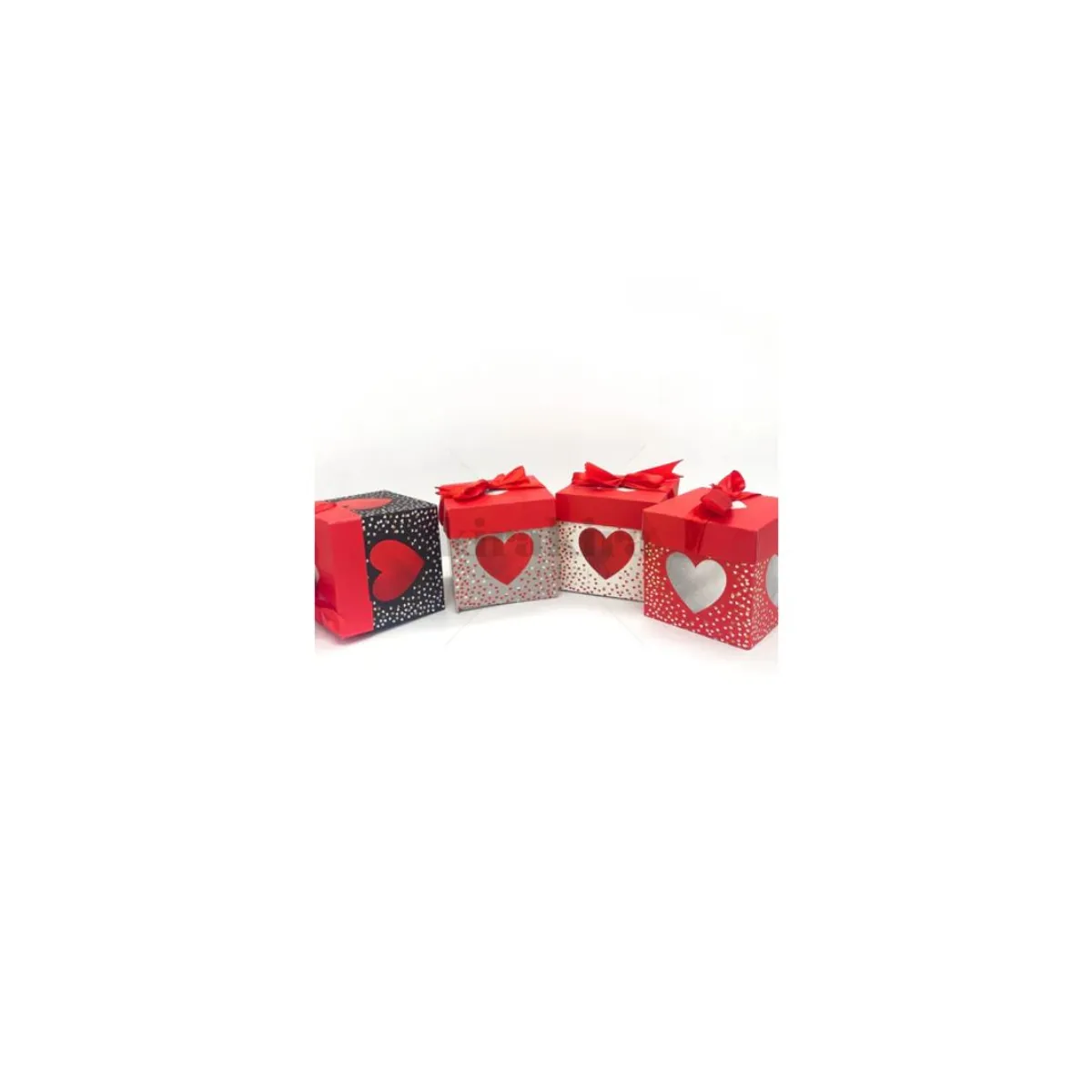 GENERICO - Caja De Regalo Pequeña Plegable Corazon 12 pcs