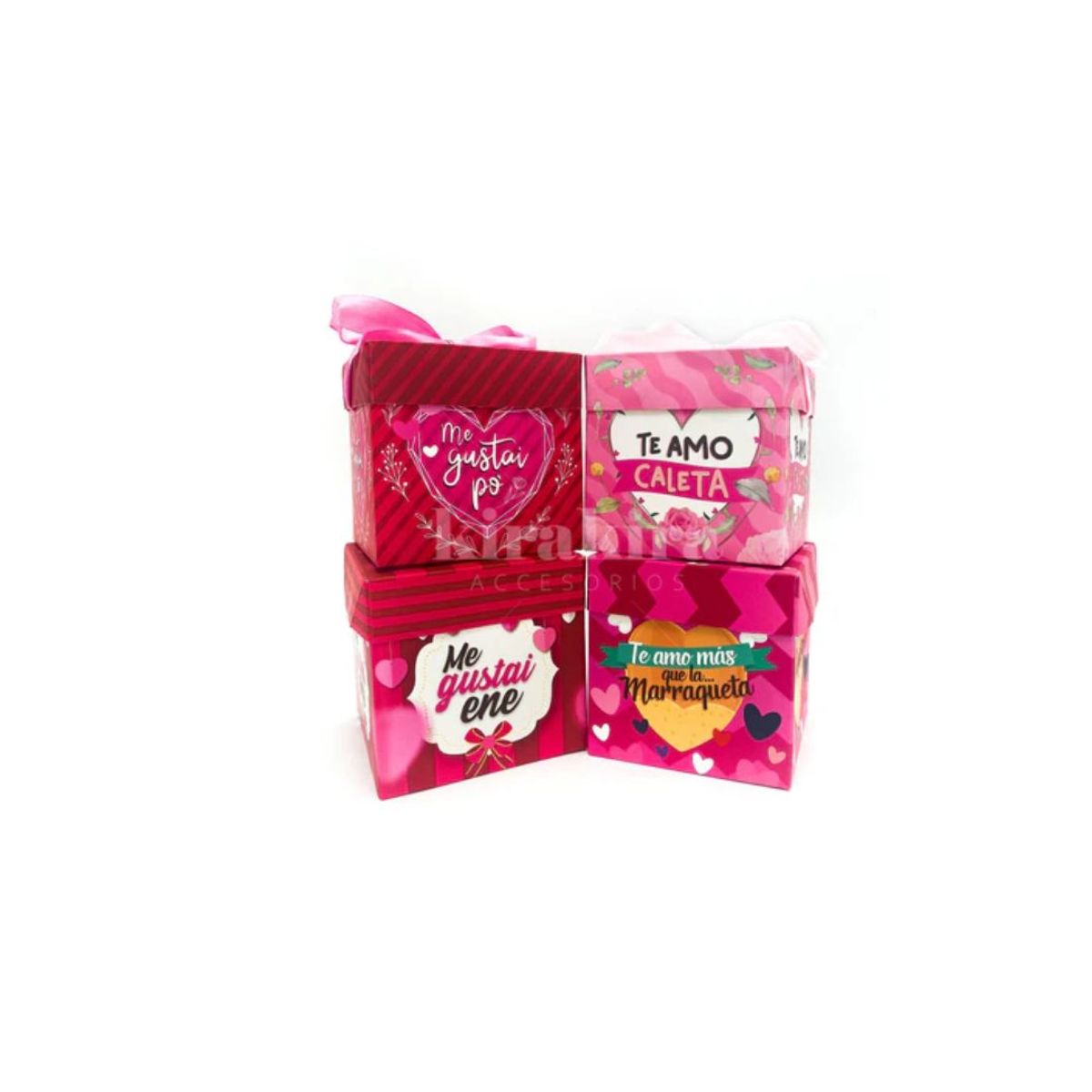 GENERICO - Caja De Regalo Plegable Amor Chilensis 12 pcs