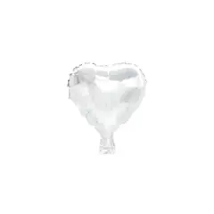 GENERICO - Globo Metalico 10' Corazon Plateado 50 pcs