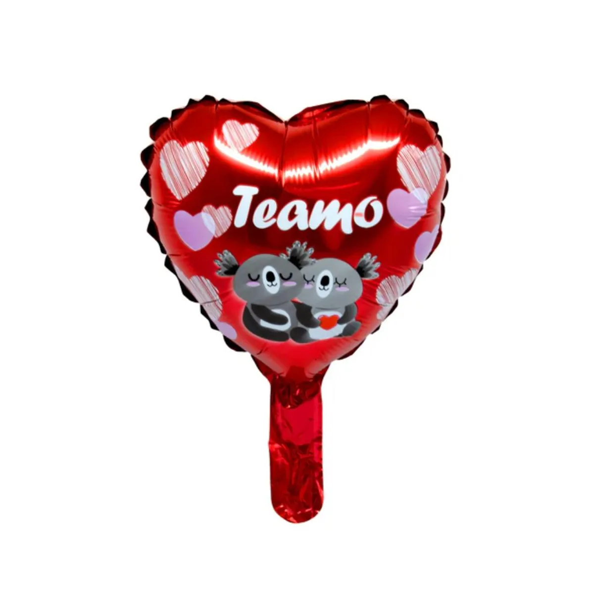 GENERICO - Globo Metálico 10´ Corazón Te Amo Koalas 50 pcs