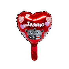 GENERICO - Globo Metálico 10´ Corazón Te Amo Koalas 50 pcs