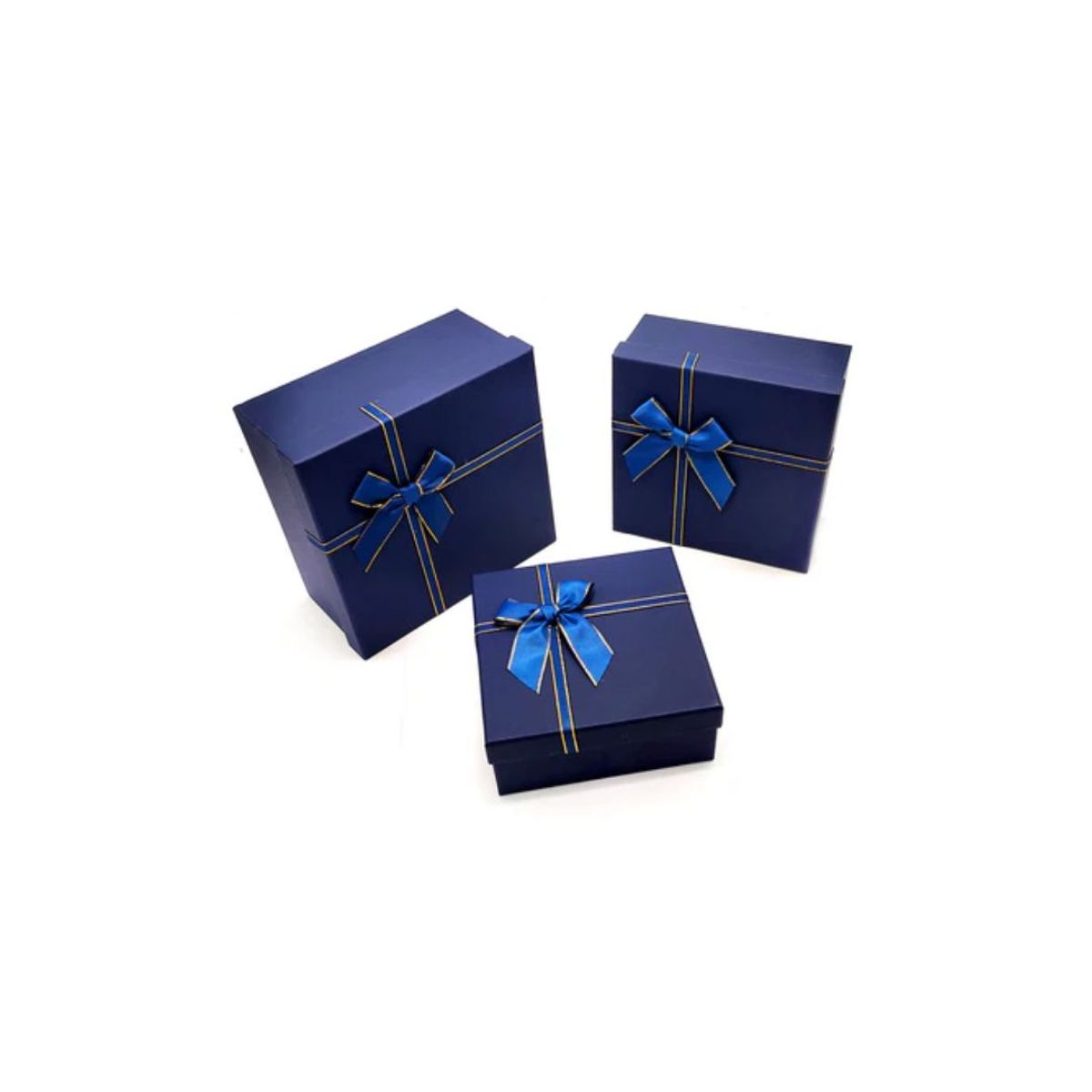 GENERICO - Caja Cuadrada Triple Azul 1 pcs