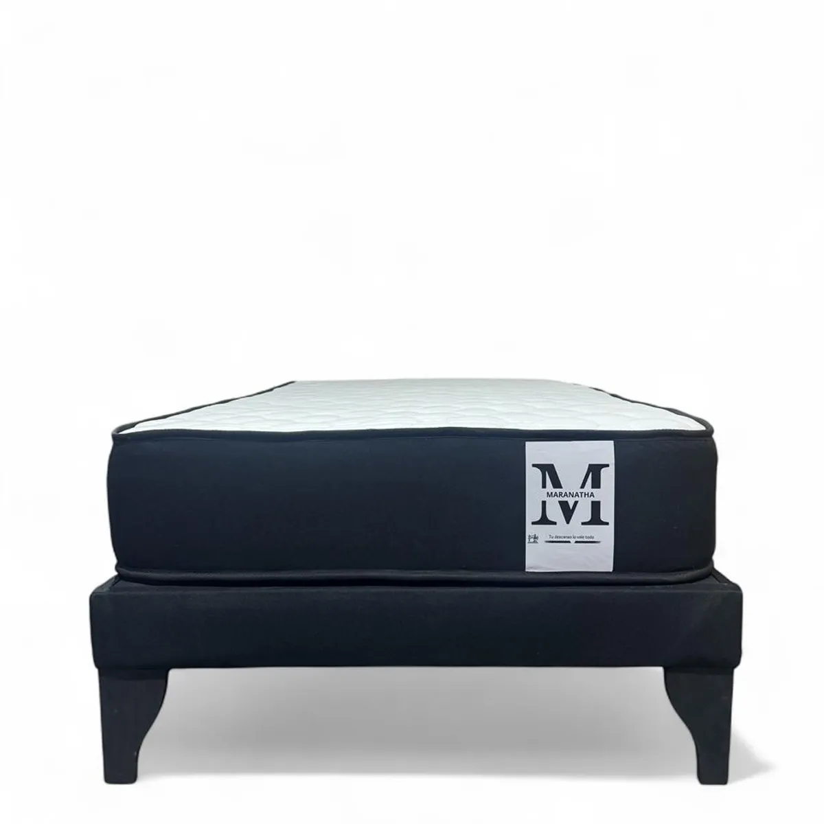 GENERICO - Base 1.5 Plaza Maranatha + Colchon negro