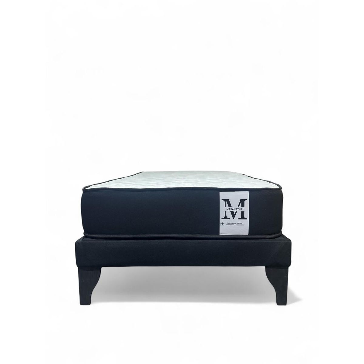 GENERICO - Base 1.5 Plaza Maranatha + Colchon negro