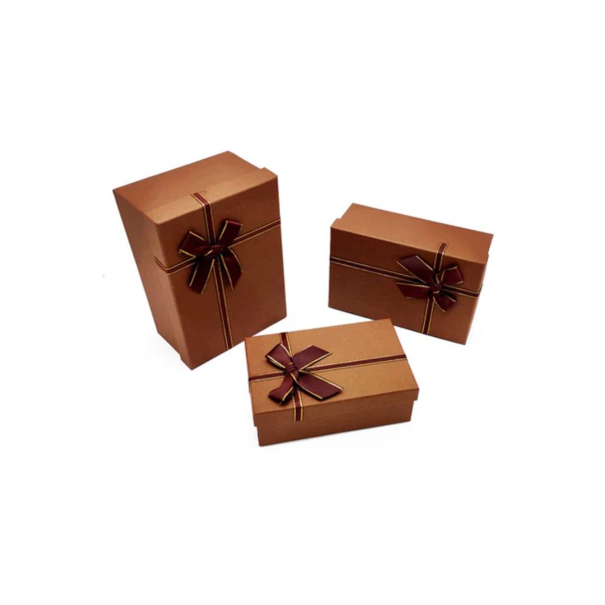 GENERICO - Caja Rectangular Triple Cafe 1pcs