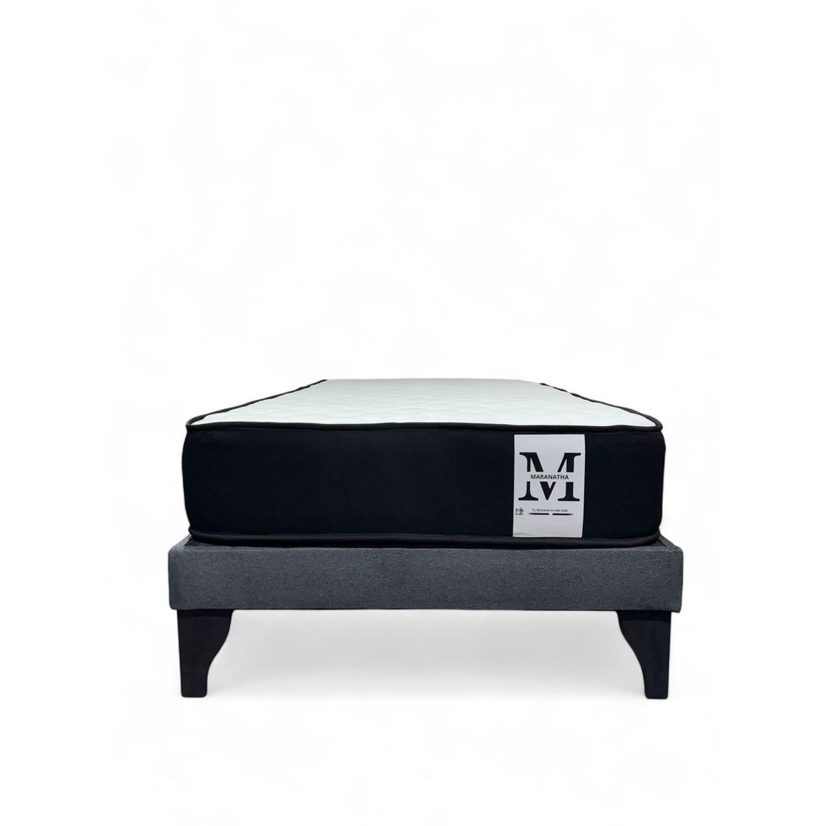 GENERICO - Base 1.5 Plaza Maranatha + Colchon Gris