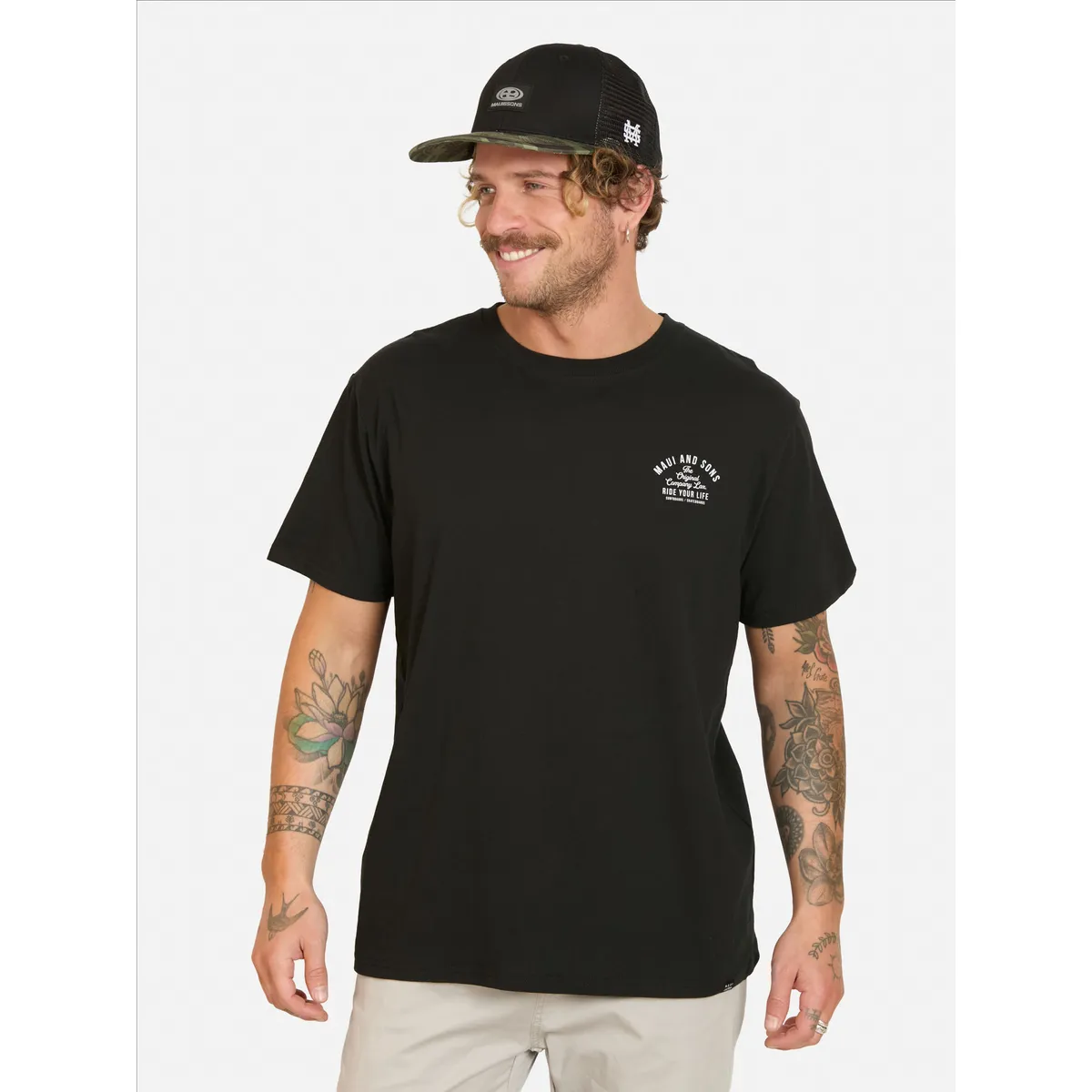 MAUI AND SONS - Pack Polera Jockey Tropika Negro Hombre Maui And Sons