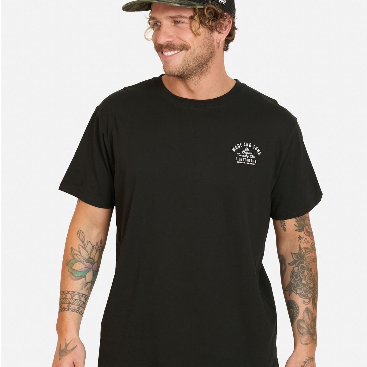 MAUI AND SONS - Pack Polera Jockey Tropika Negro Hombre Maui And Sons