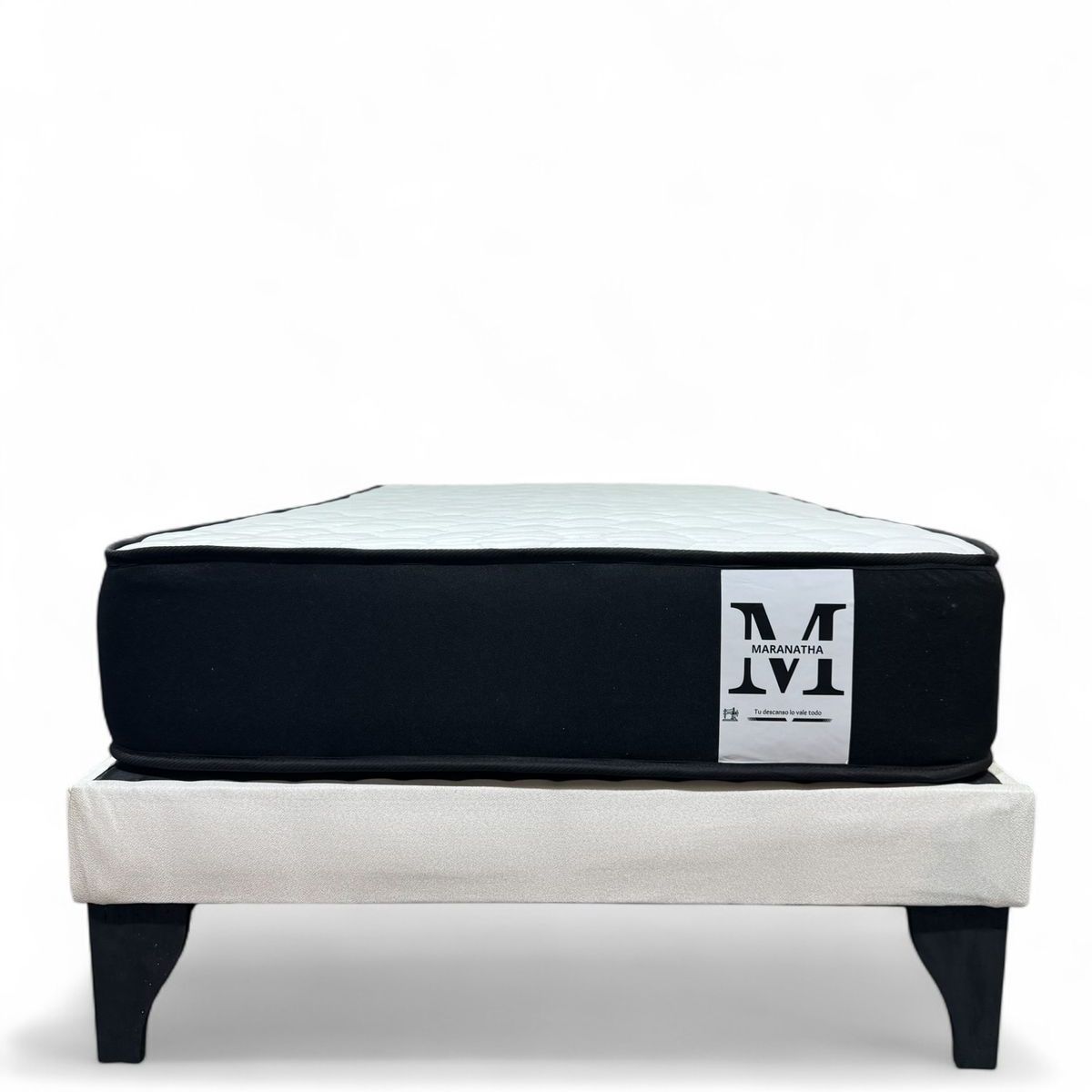 GENERICO - Base 1.5 Plaza Maranatha + Colchon Beige