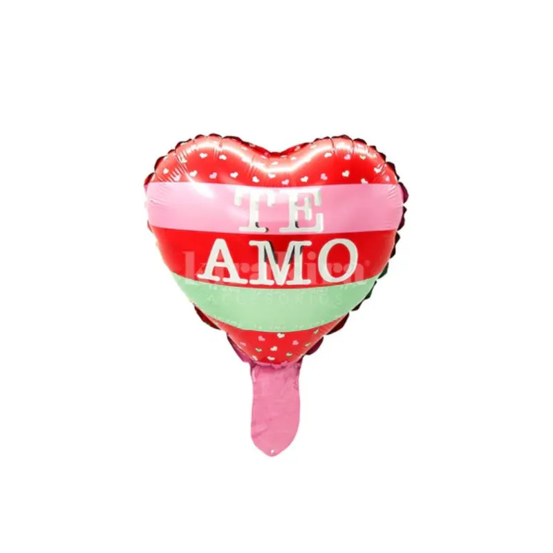 GENERICO - Globo Metalico 10' Te Amo Lineas 50 pcs