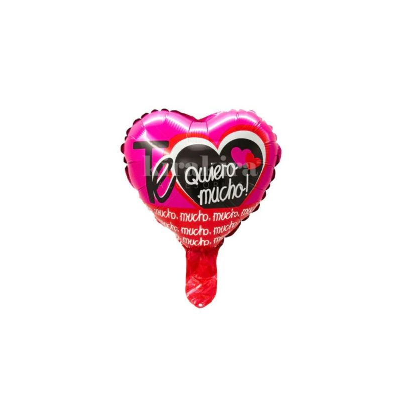 GENERICO - Globo Metalico 10' Te Quiero Mucho 50 pcs