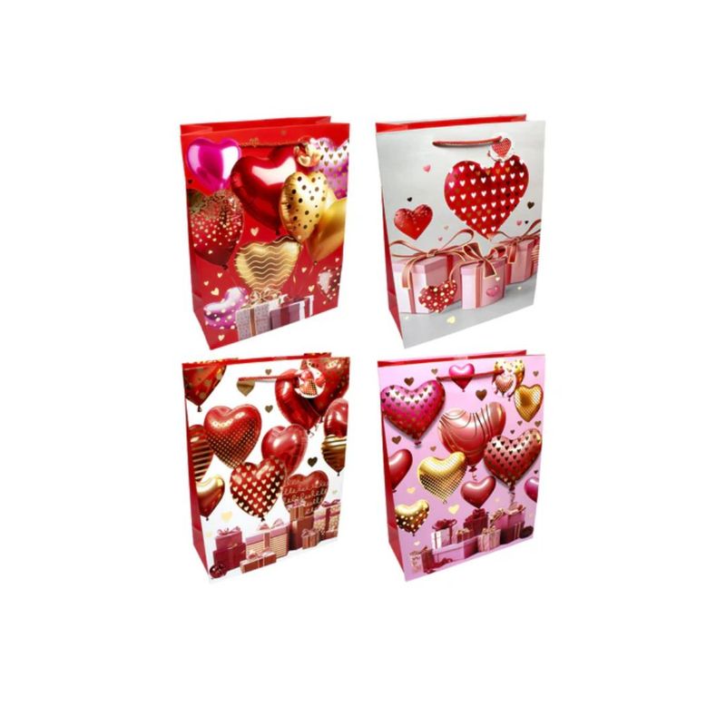 GENERICO - Bolsa de Regalo Globos Corazón 12 pcs